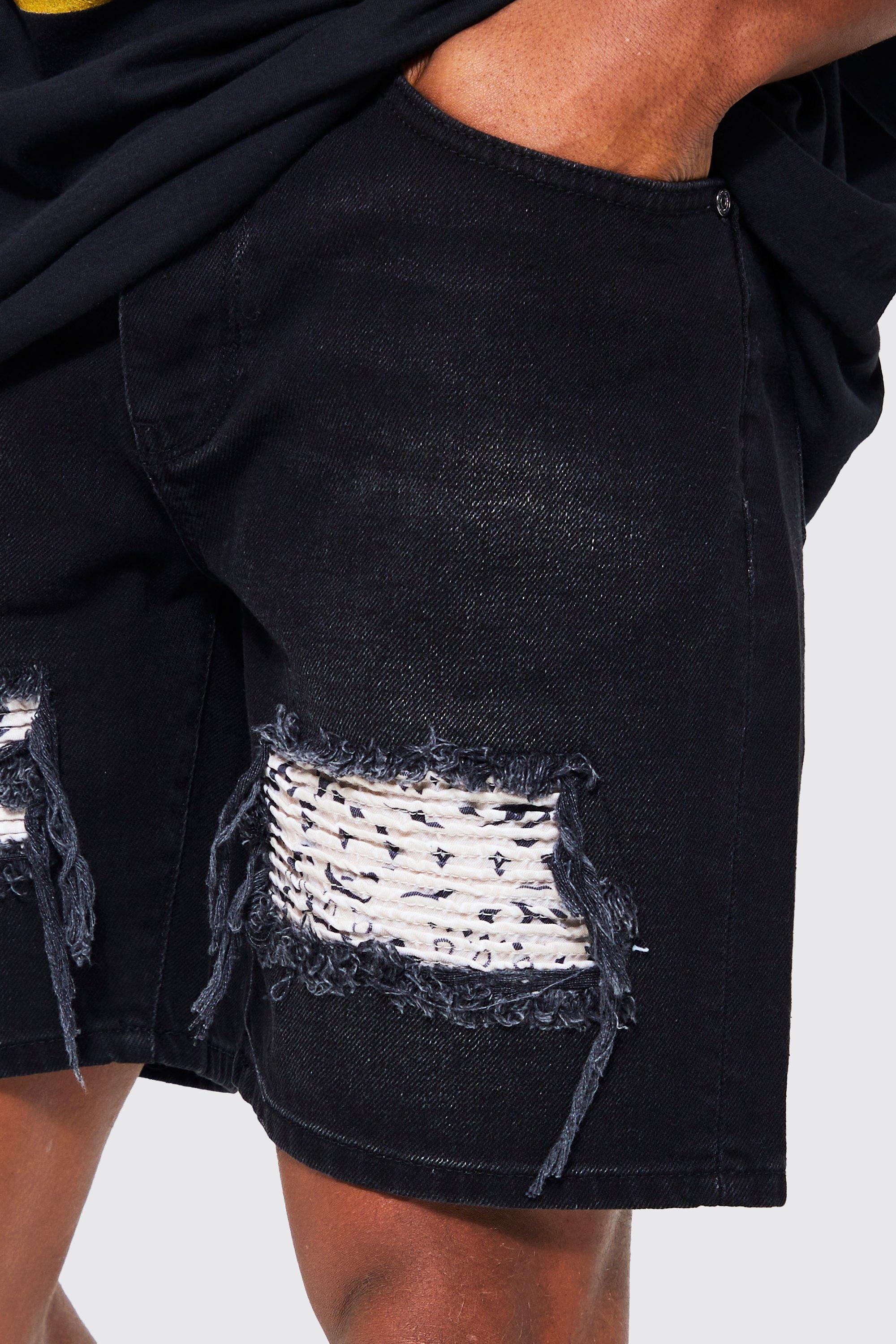 Short biker jeans hotsell